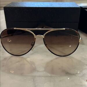 Prada Classic Aviator Sunglasses in Brown